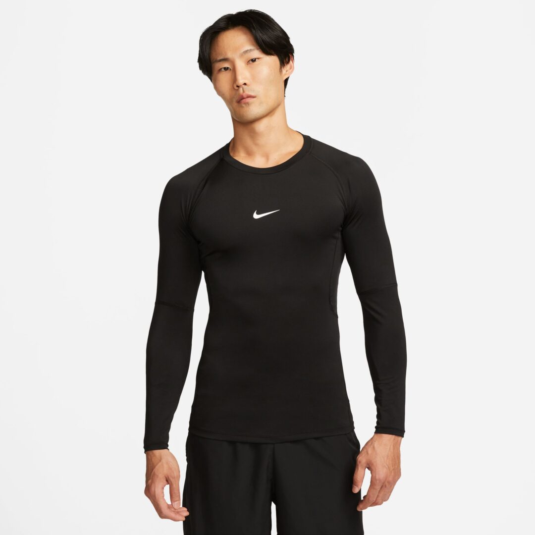 Nike Pro Tight Long sleeve  top Black -Mens