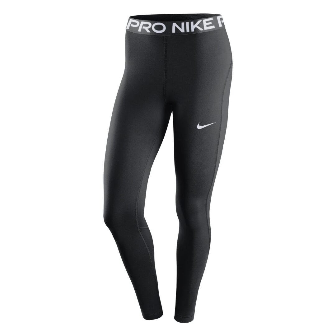Nike Pro Mid-Rise Mesh-Panelled Leggings Black- Women